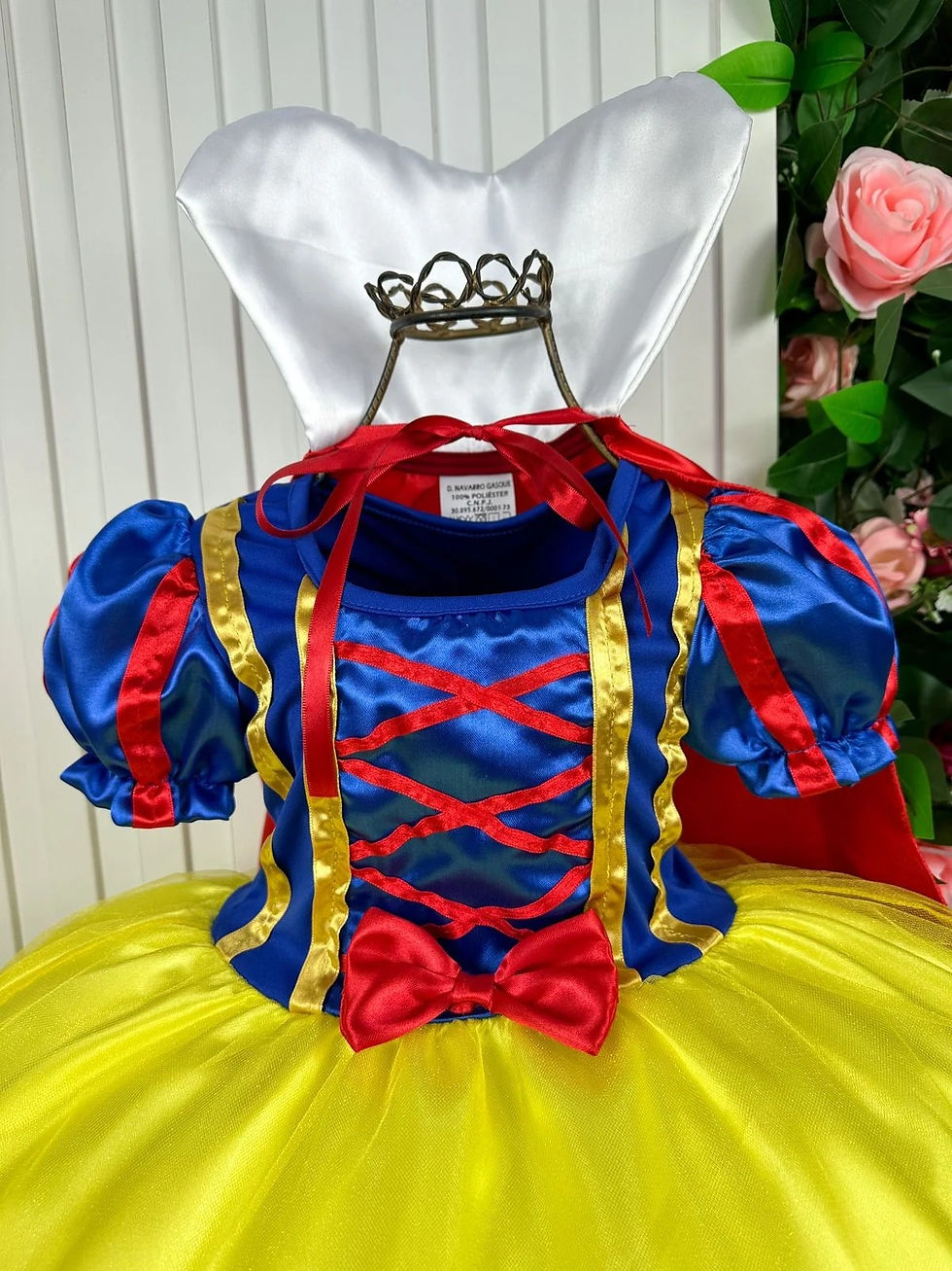 Miniatura: Fantasia Princesa Belli Branca de Neve Longo