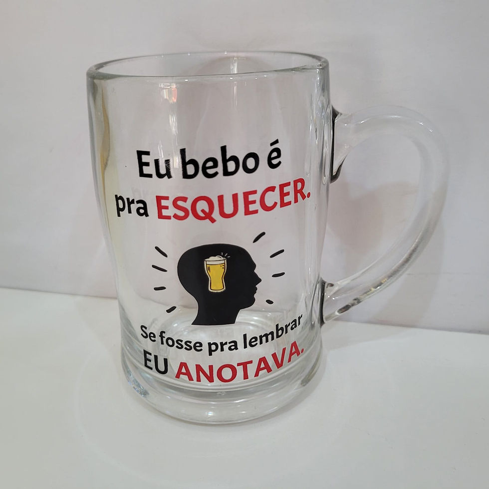 Miniatura: Caneca de Cerveja Divertida de Vidro 385ml