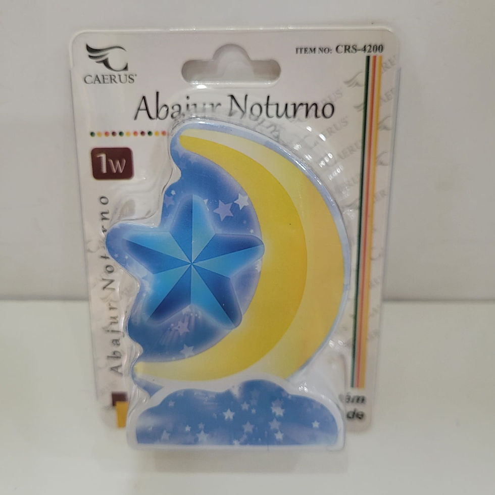 Miniatura: Luminária Abajur de Tomada Moto, Unicórnio, Lua