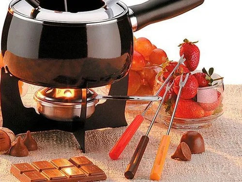 Miniatura: Conjunto para Fondue Aço Inox Esmaltado 10 peças Brinox