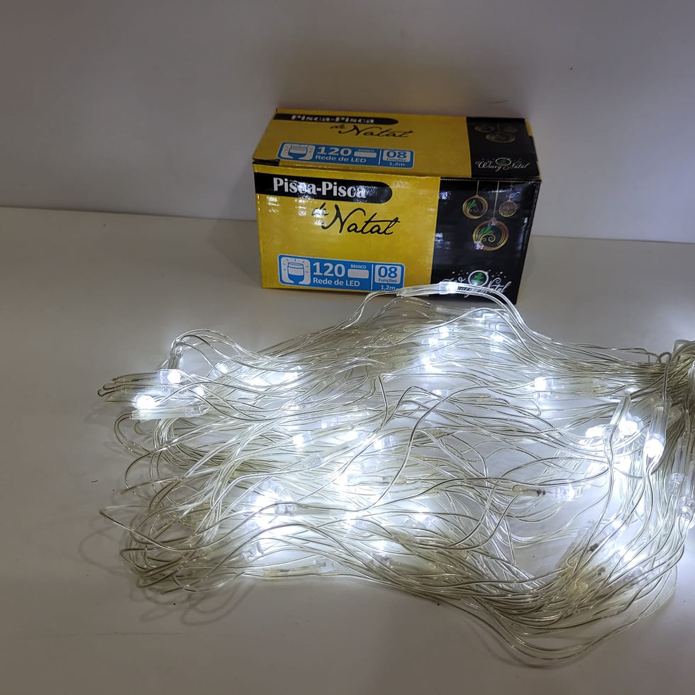 Miniatura: Pisca Rede 120 Leds Branco Frio 1,2 metros 8 funções