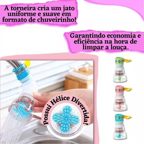 Miniatura: Bico de Torneira Flexível Chuveirinho Extensor com Filtro