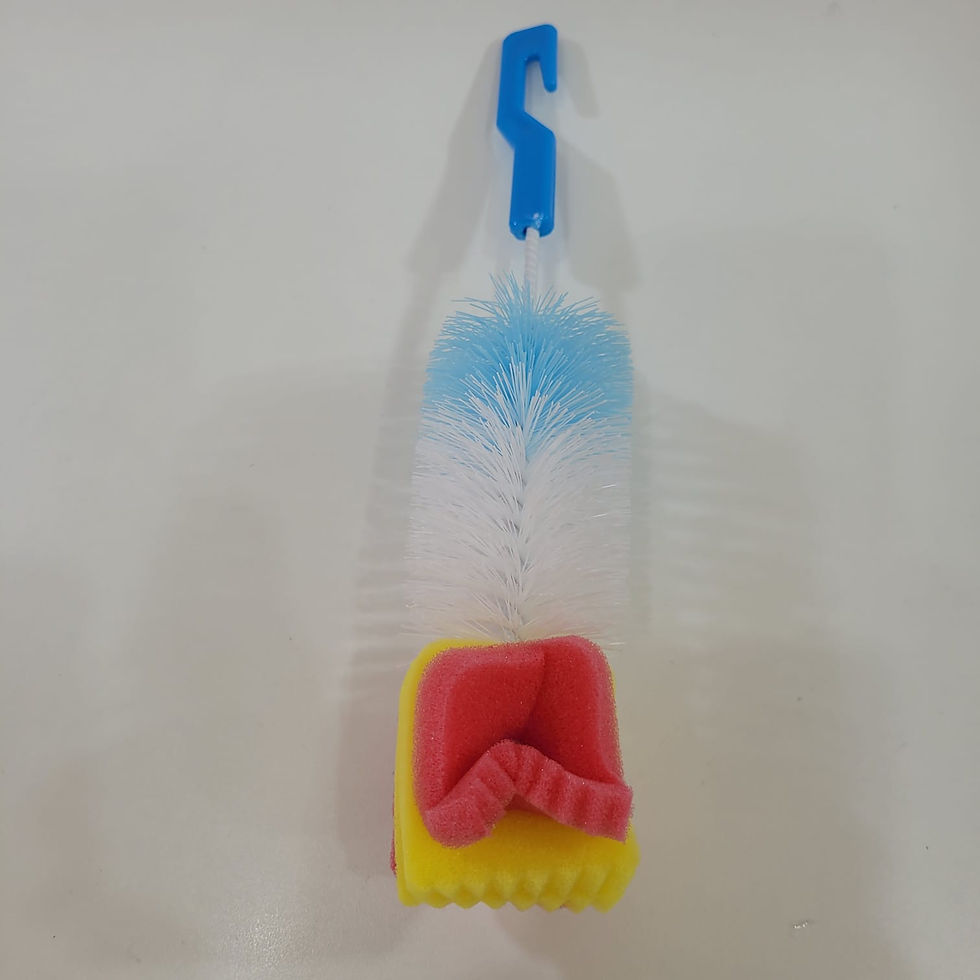 Miniatura: Escova para Limpar Mamadeira Plástico com Esponja 5X28cm