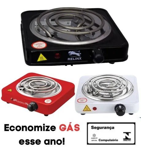 Miniatura: Fogareiro Elétrico Portátil 5 Temperaturas 1000 Watts