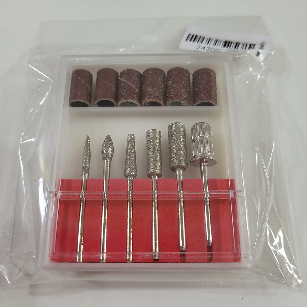 Miniatura: Kit Brocas para Lixadeira de Unha com 6 Brocas e 6 Lixas