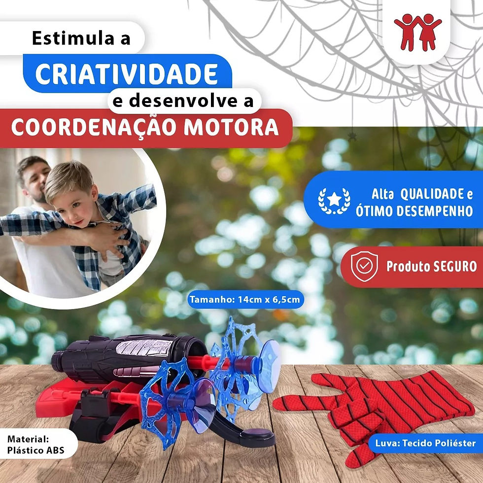 Miniatura: Luva Lança Teia Homem Aranha Brinquedo De Criança