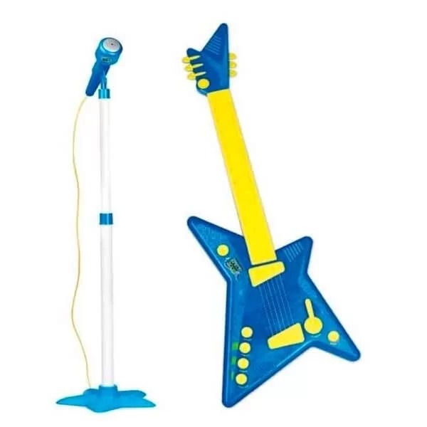Miniatura: Guitarra Musical Infantil com Microfone Rock Star Azul Zoop Toys