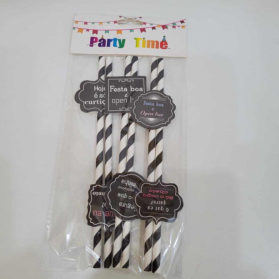 Miniatura: Kit Canudo de Papel com Aplique para Festas