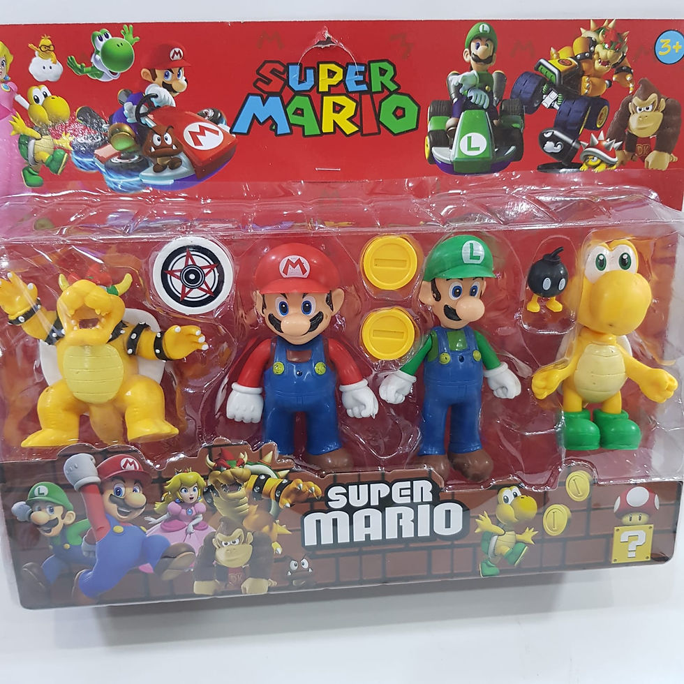 Miniatura: Super Mário Bonecos Luigi Yoshi Bowser