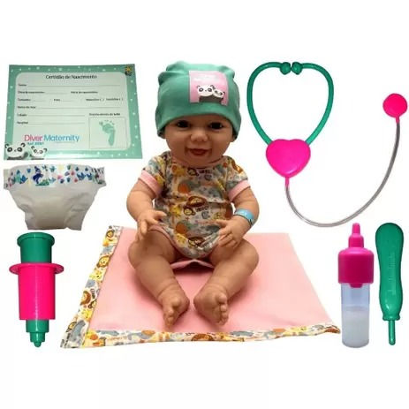 Miniatura: Boneca Bebê New Born Maternidade