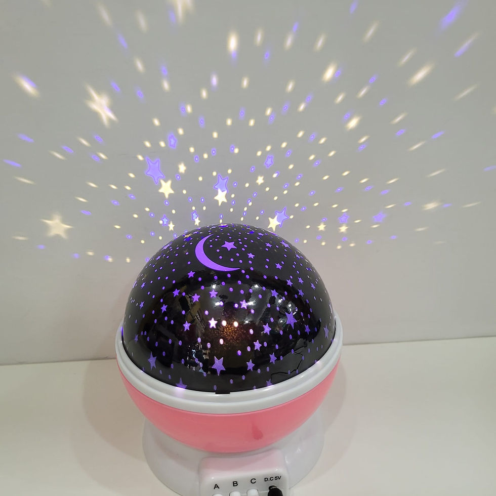 Miniatura: Luminária Abajur Rotativo Globo Projetor Giratório Rosa