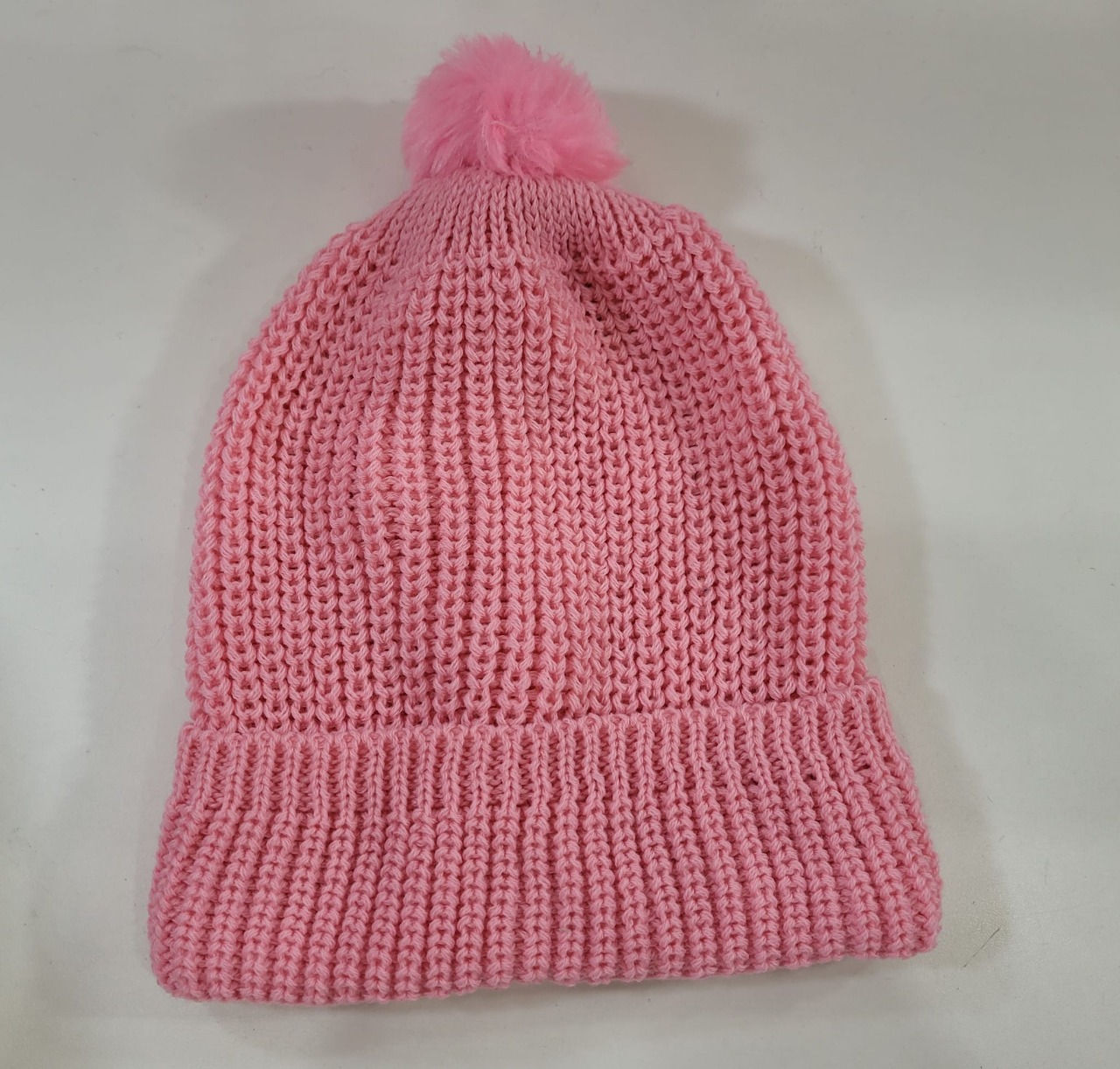 Touca de Lã com Pompom Adulto