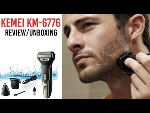 Máquina de Cortar Cabelo, Aparar Barba e Bigode e Depilação KM-6776 Kemei