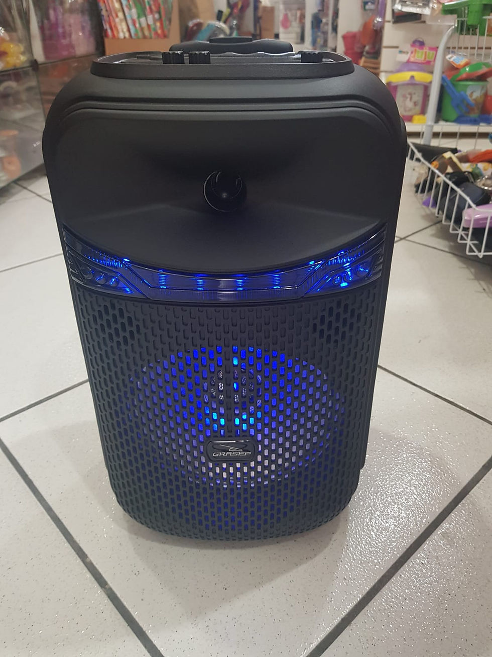 Miniatura: Caixa de Som 30w Grande 40cm Recarregável Bluetooth Microfone D-BH8117 Grasep