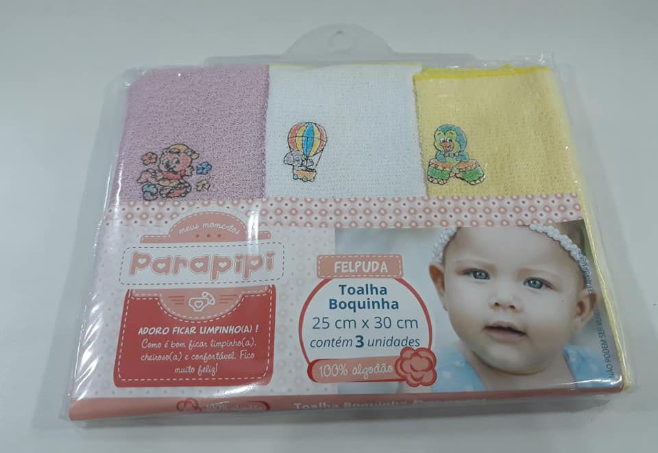 Paninho de Boca para Bebê kit com 3 peças