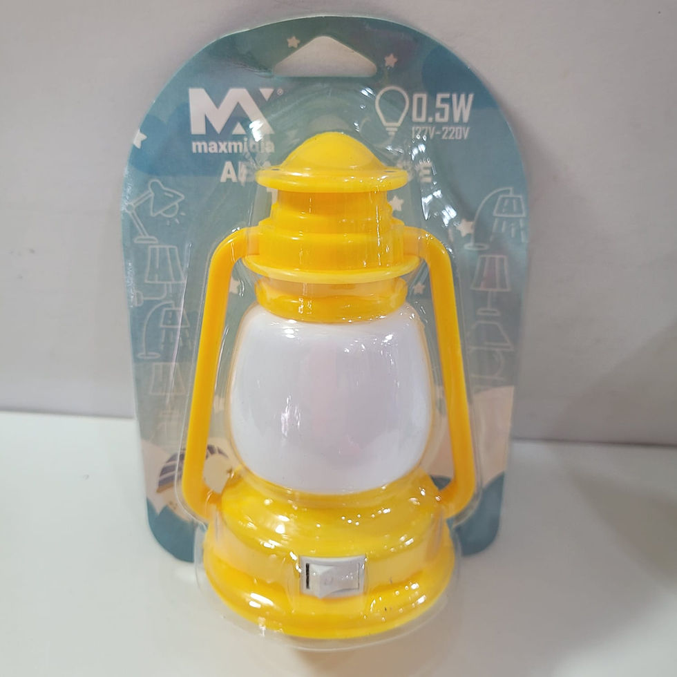 Miniatura: Luminária Abajur de Tomada Lampião 10cm Maxmidia