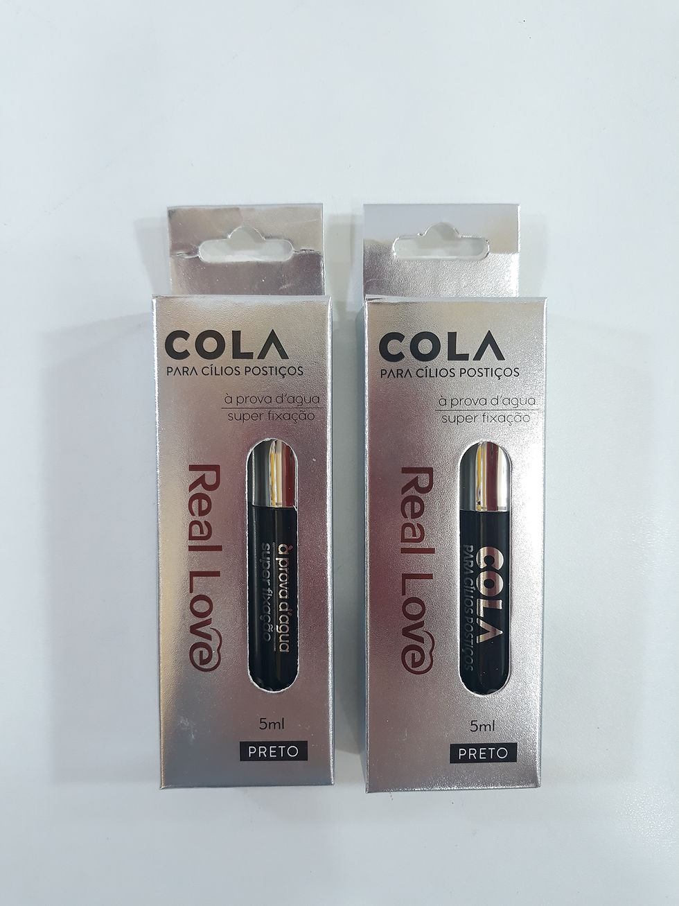 Miniatura: Cola para Cílios Postiços Branca Transparente Preta Real Love