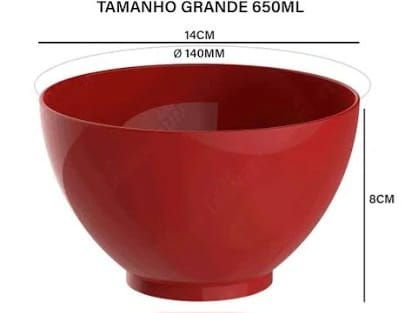 Miniatura: Tijela Bowl  Plástico com Tampa Multiuso Vermelho Uninjet