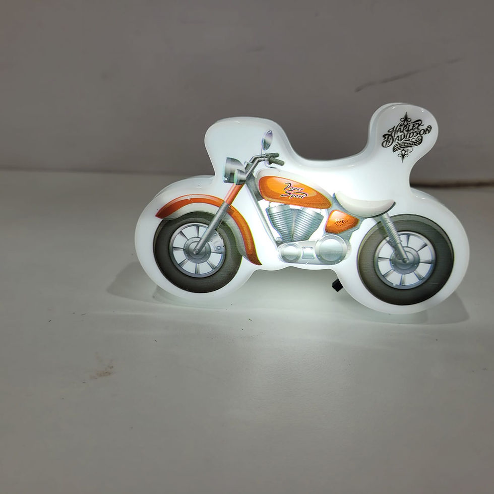 Miniatura: Luminária Abajur de Tomada Moto, Unicórnio, Lua