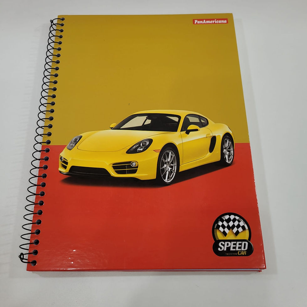 Miniatura: Caderno Escolar Carros 1 Matéria