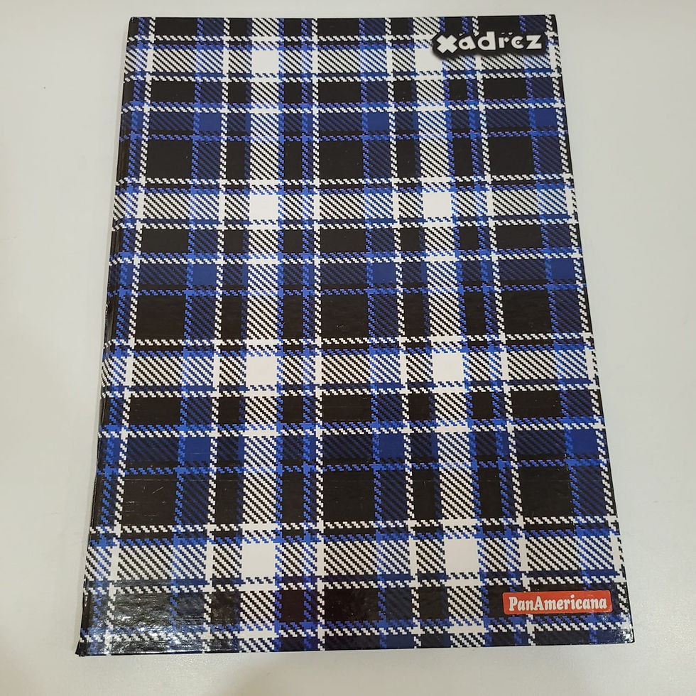 Miniatura: Caderno Costurado Capa Dura Quadriculado Xadrez Panamericana