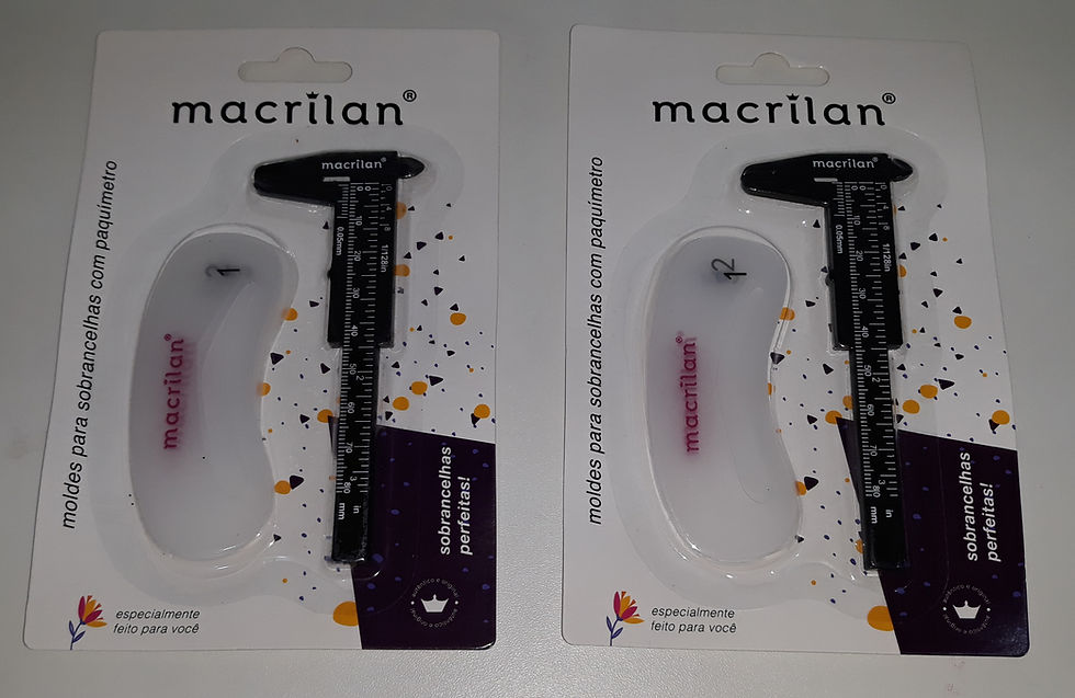 Miniatura: Moldes para Sobrancelhas com Paquímetro Macrilan
