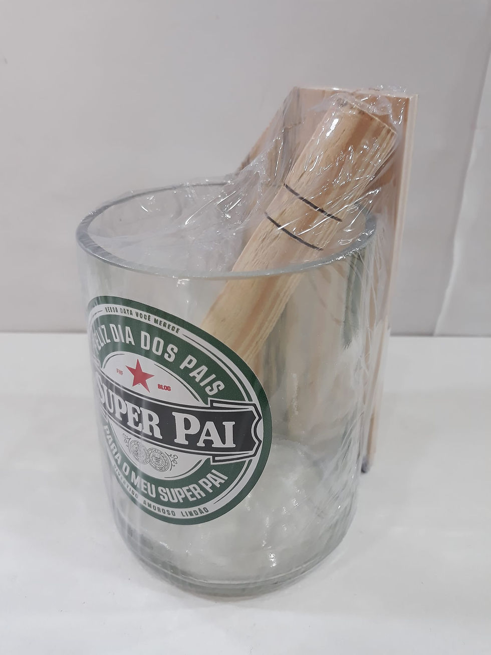 Miniatura: Kit Caipirinha Pai Copo Vidro Socador Tábua