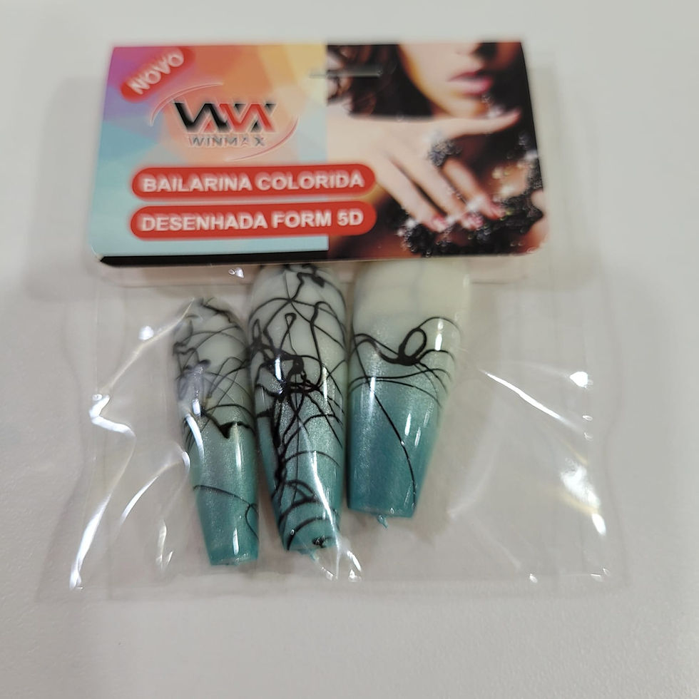 Miniatura: Unha Postiça Bailarina Colorida Desenhada Form 5D Winmax