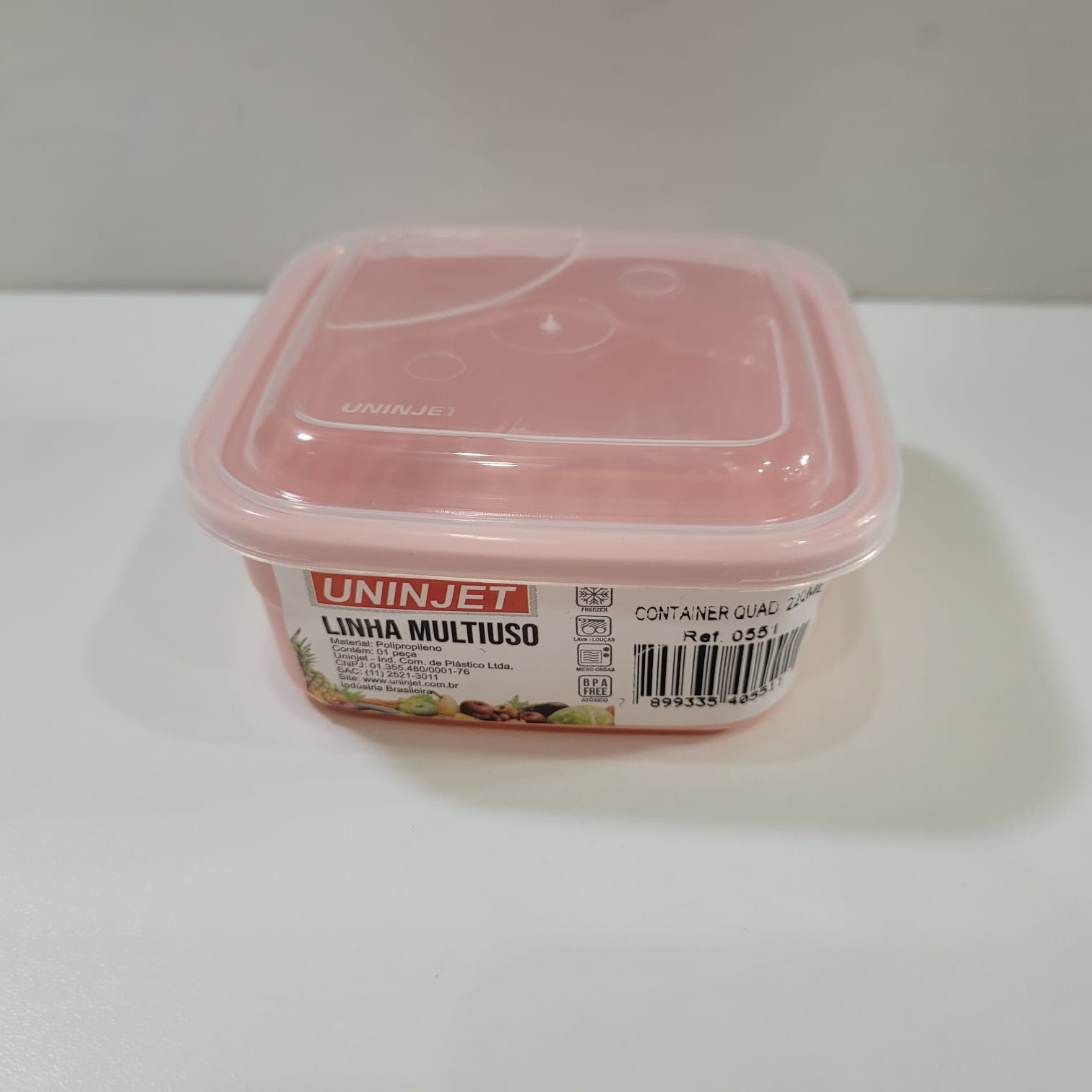 Pote Container Quadrado 200ml Uninjet