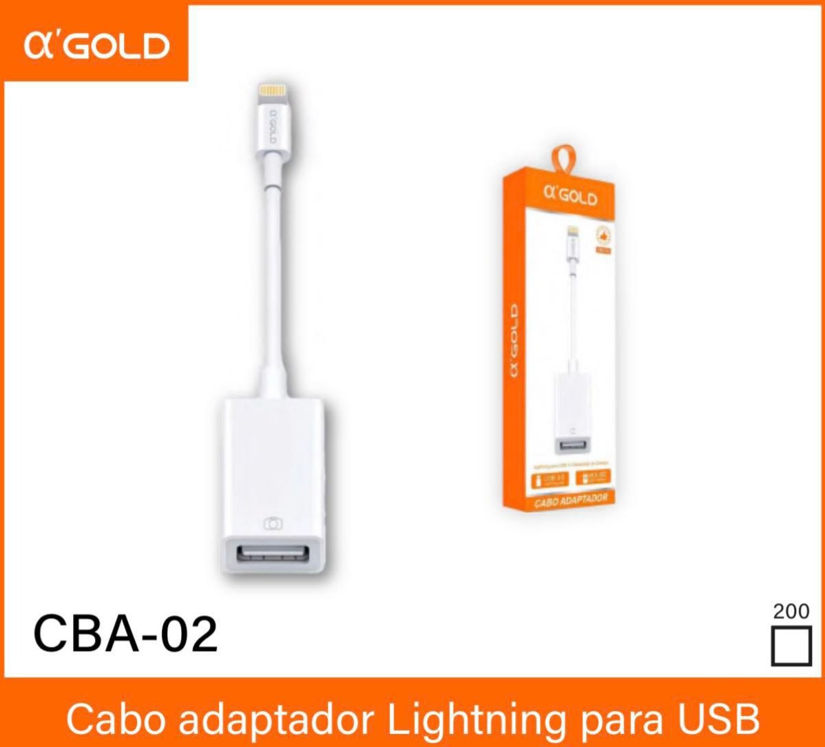 Cabo Adaptador OTG Iphone Agold CBA-02