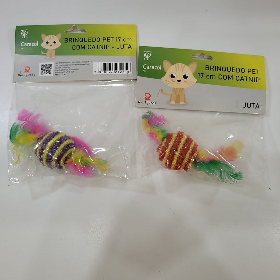 Miniatura: Brinquedo para Gato Juta com Catnip 17cm Pet Caracol