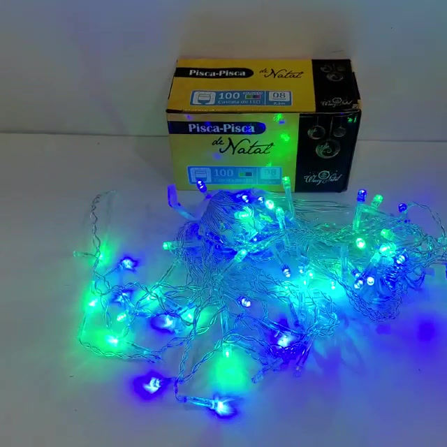 Miniatura: Pisca Cascata 100 Leds Colorido 2,3 metros 8 funções
