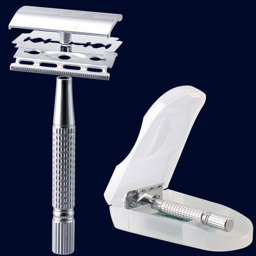 Miniatura: Kit Barbeador de Metal com Lâmina e Espelho MT-518 MAXTOP