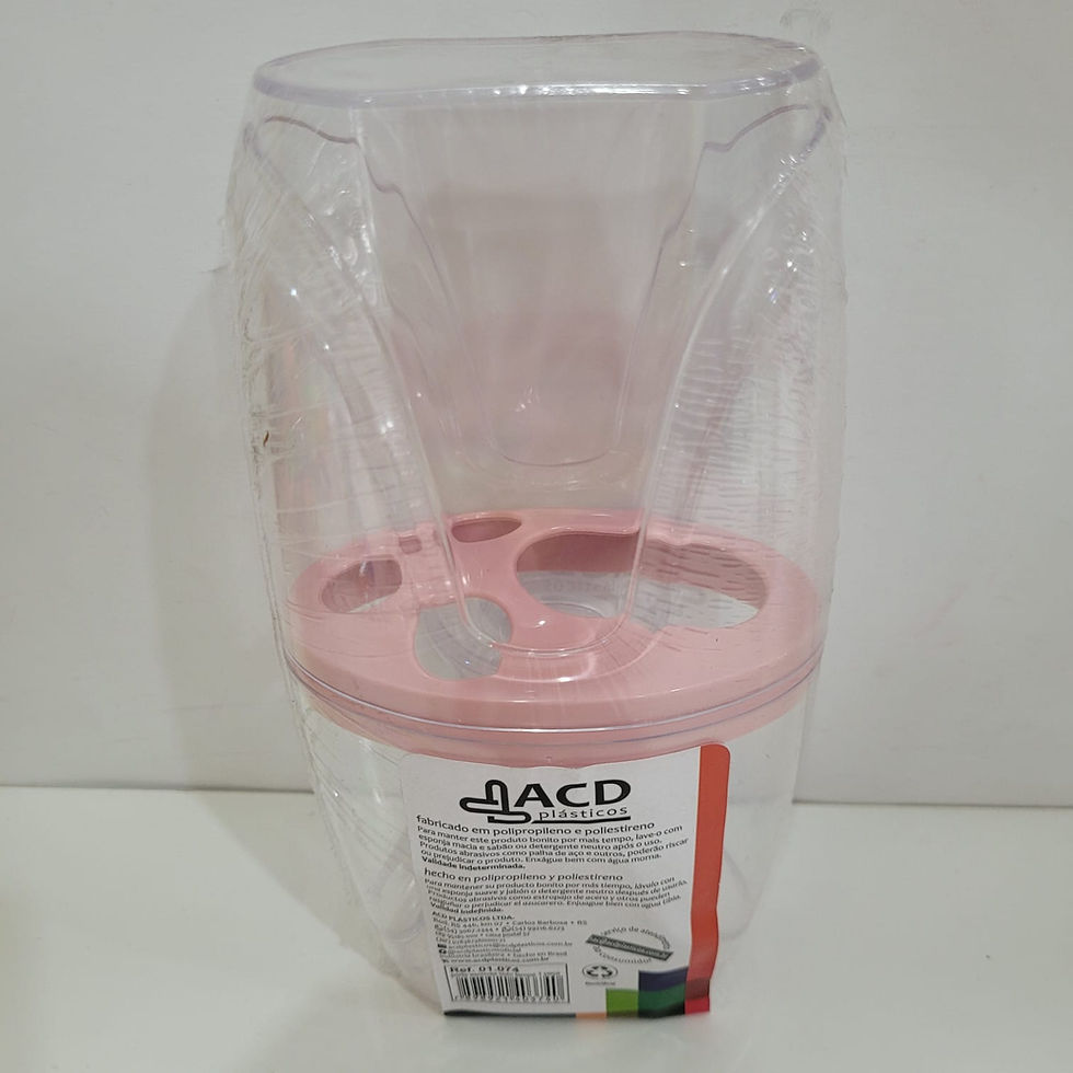Miniatura: Porta Escova e Creme Dental com Tampa Plástico ACD