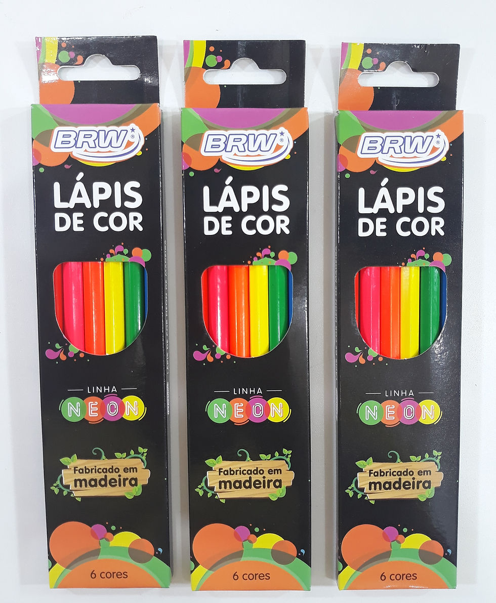 Miniatura: Lápis de Cor Neon 6 cores BRW