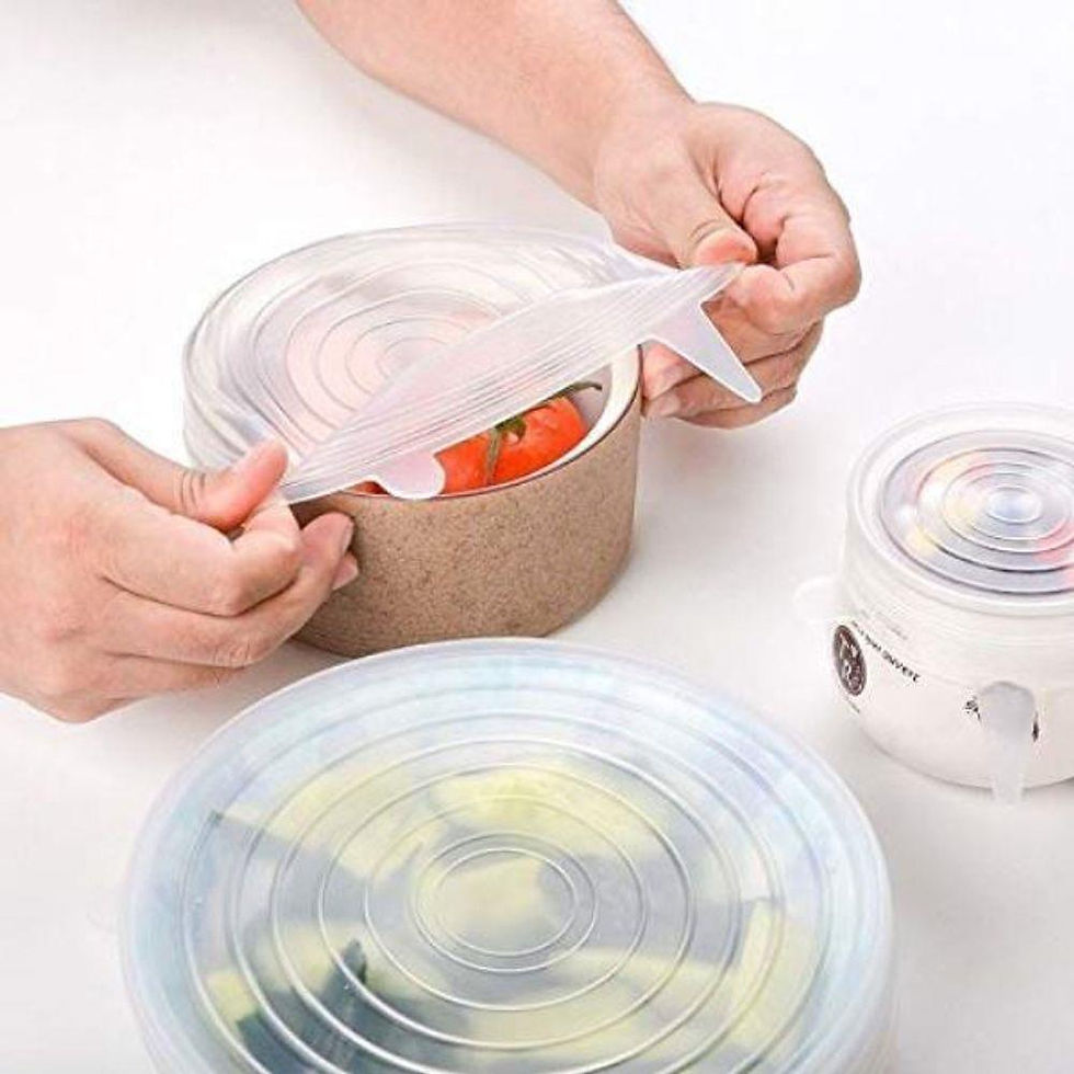 Miniatura: Kit 6 Tampas Silicone Veda Tudo