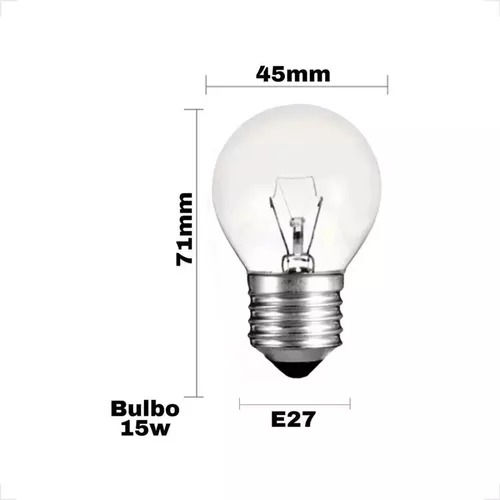 Miniatura: Lâmpada Bolinha Clara Transparente 15W 220V Kian