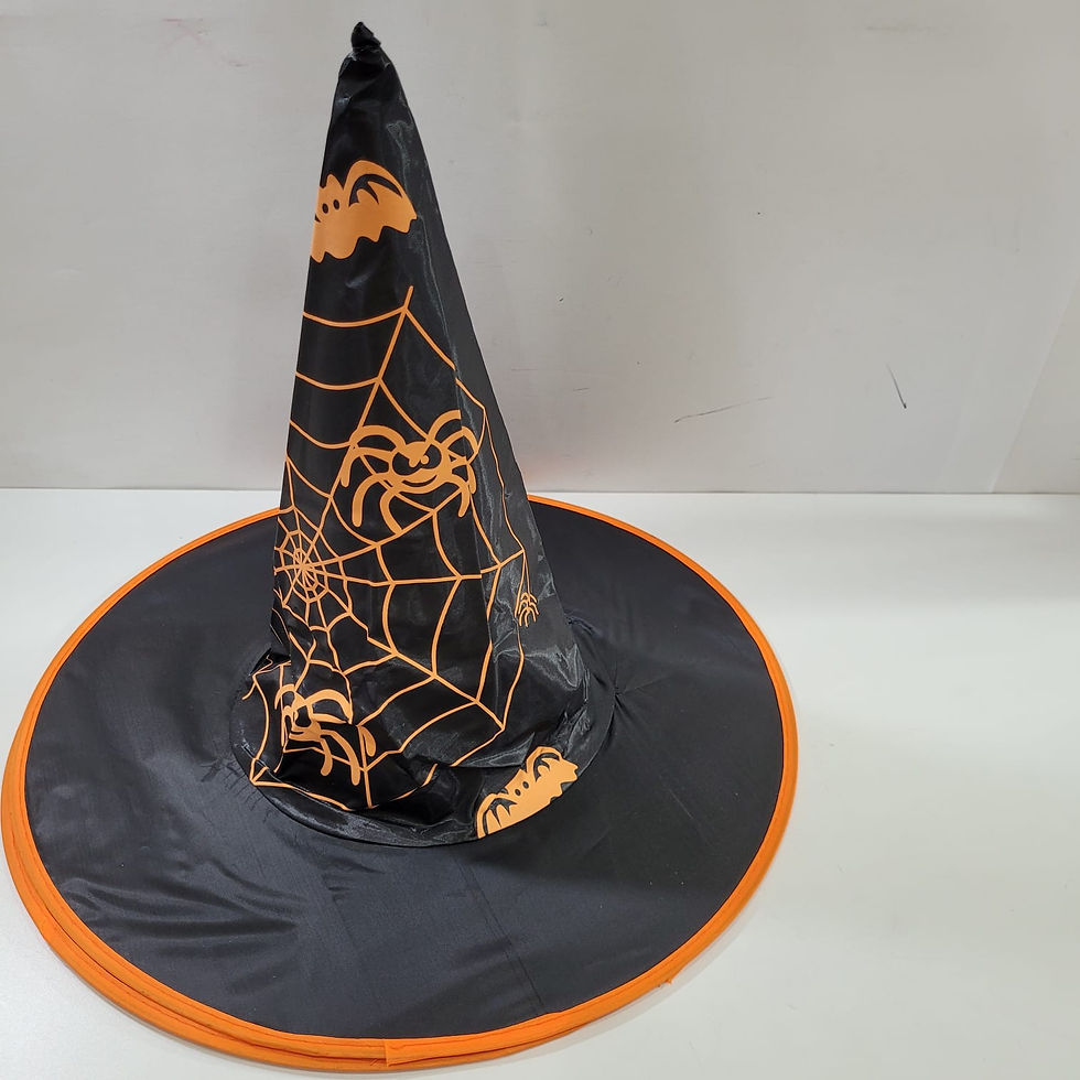 Miniatura: Chapéu de Bruxa Black Teia de Aranha Laranja