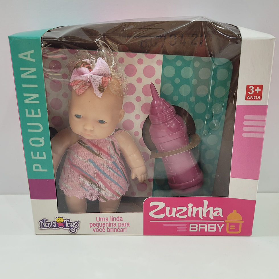 Miniatura: Boneca Mini Zuzinha Baby com Mamadeira