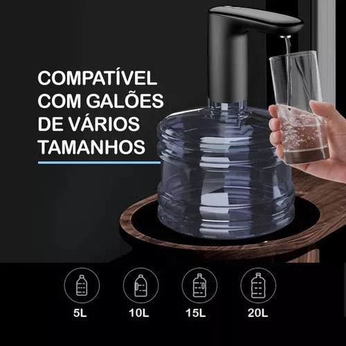 Miniatura: Bomba Elétrica Recarregável Para Galão de Água Novo Designer