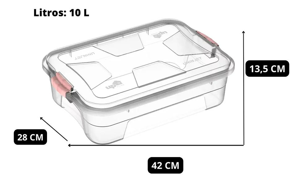 Miniatura: Caixa Organizadora 10 Litros Transparente Uninjet