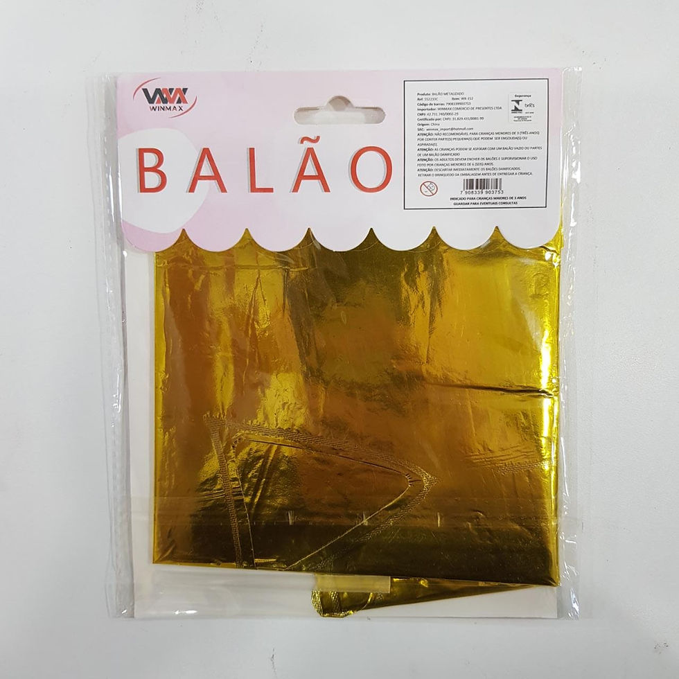 Miniatura: Balão Metalizado Te Amo Dourado Letras