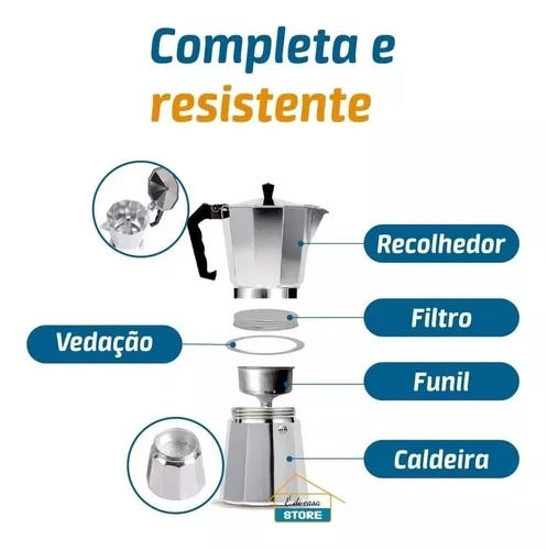 Miniatura: Cafeteira Italiana 6 Xícaras 300ml Casita