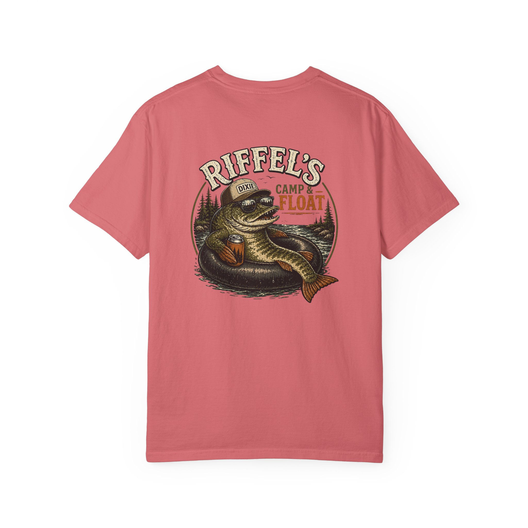 Fishing T-Shirt — "Riffel's Camp & Float" Bass Graphic Tee