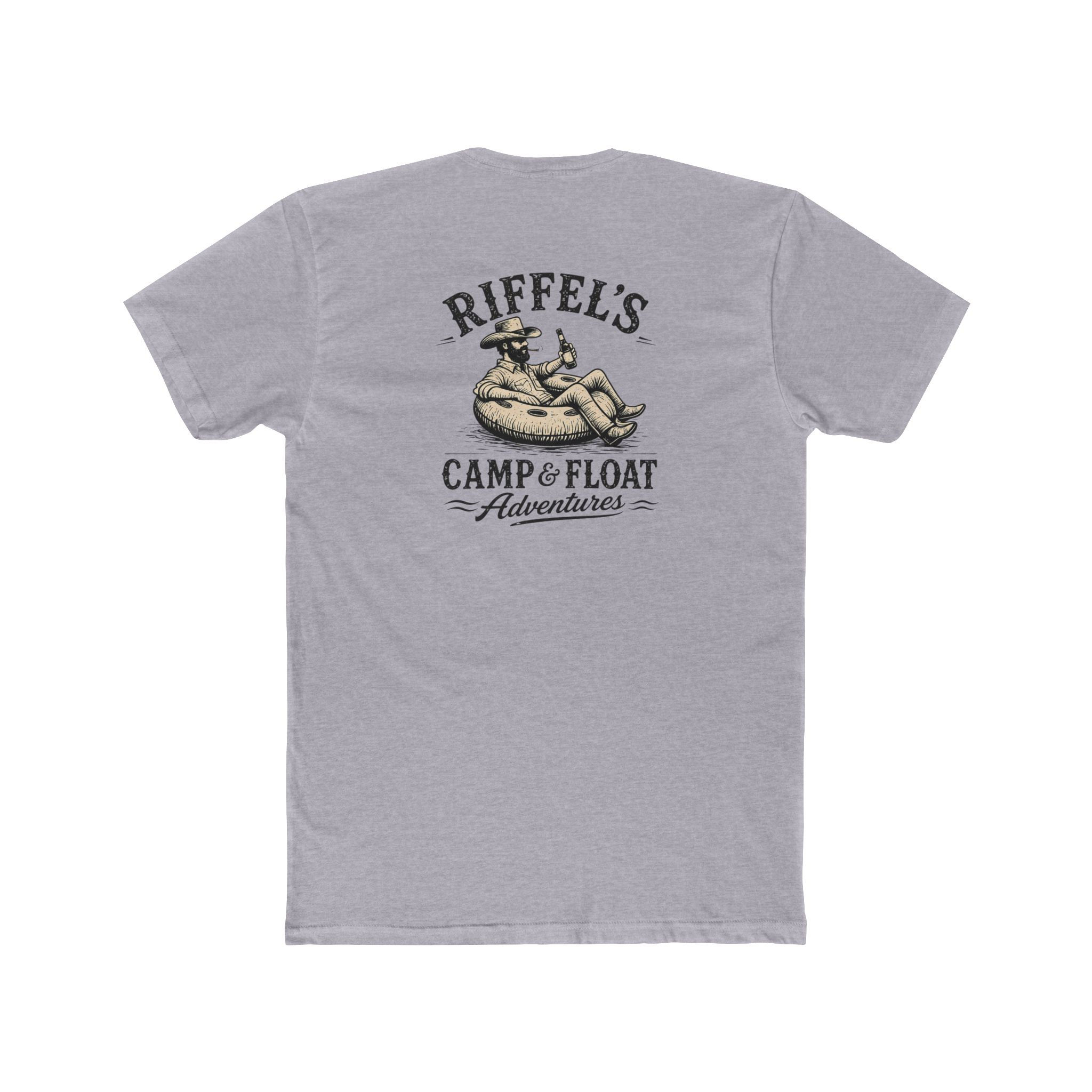 Funny Cowboy Floating in Tube Creek Tee