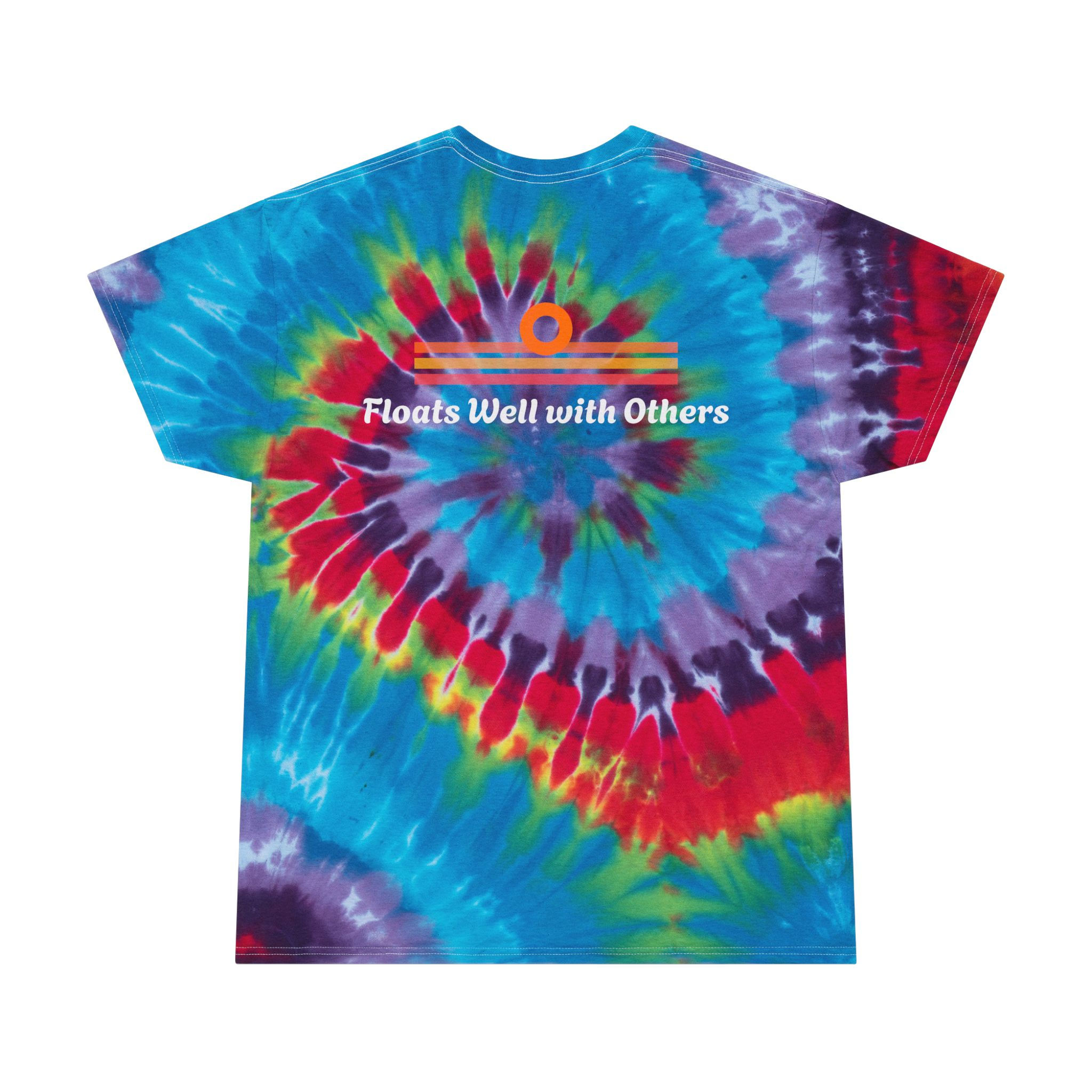 Tie-Dye Tee - Spiral Camping Vibes: Creek, Water & Food Trucks Design