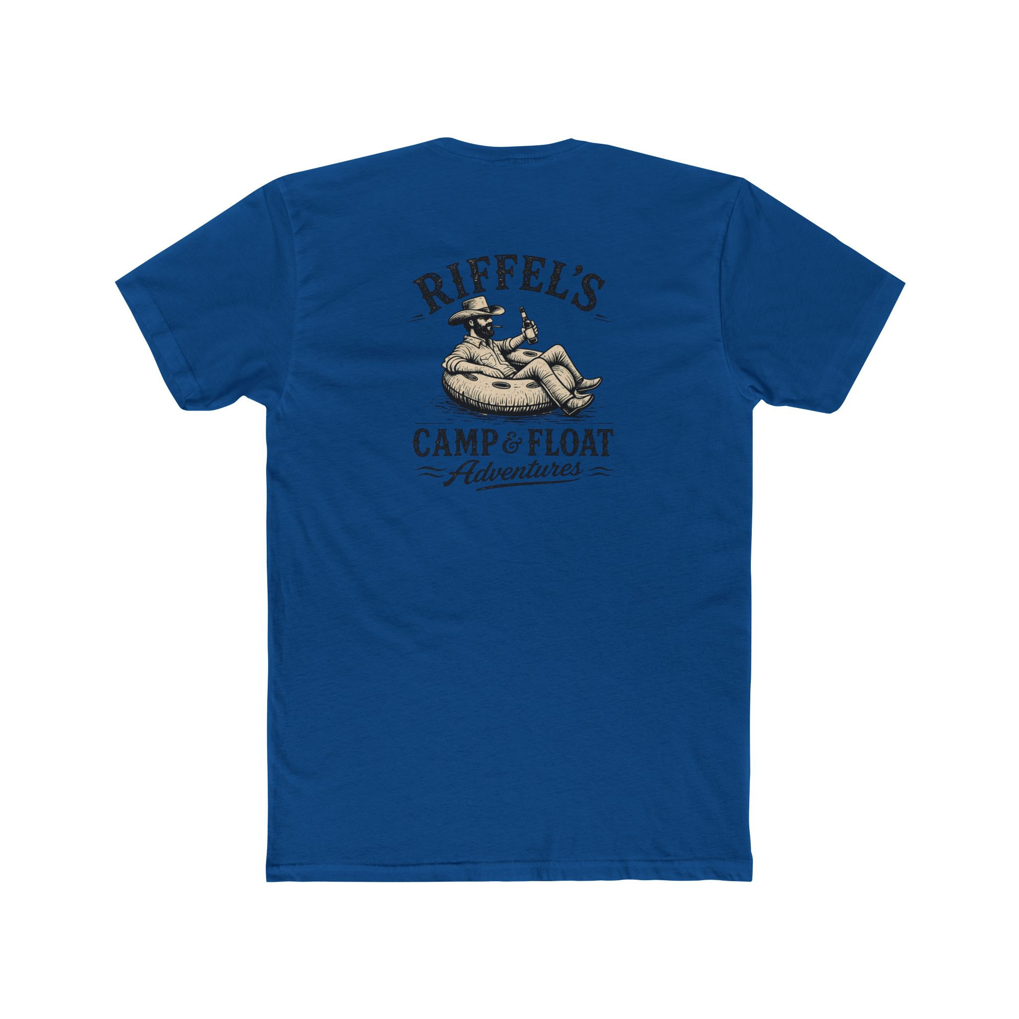 Funny Cowboy Floating in Tube Creek Tee