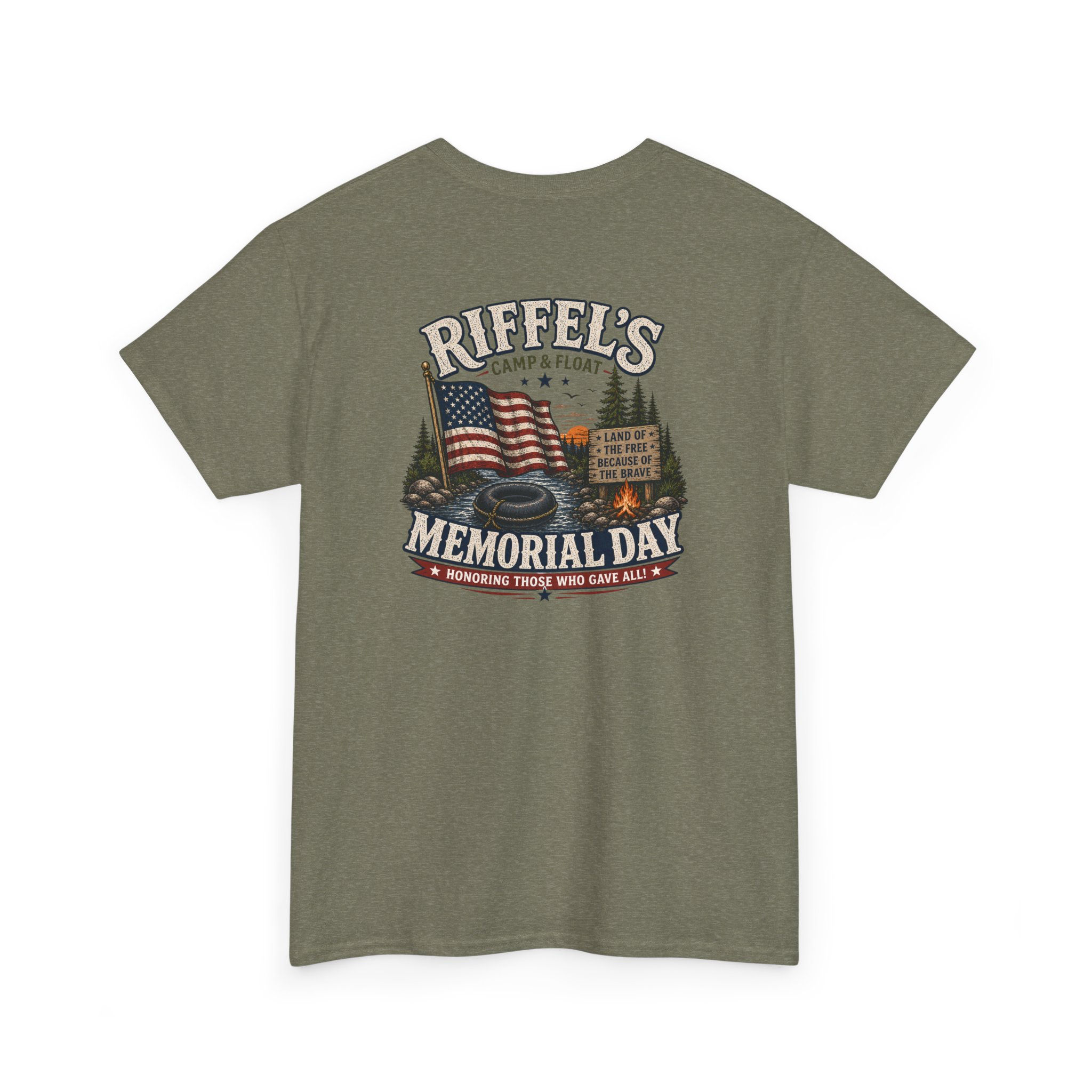 Memorial Day Camp & Lodge T-Shirt — Riffel's Patriotic Cabin Tee