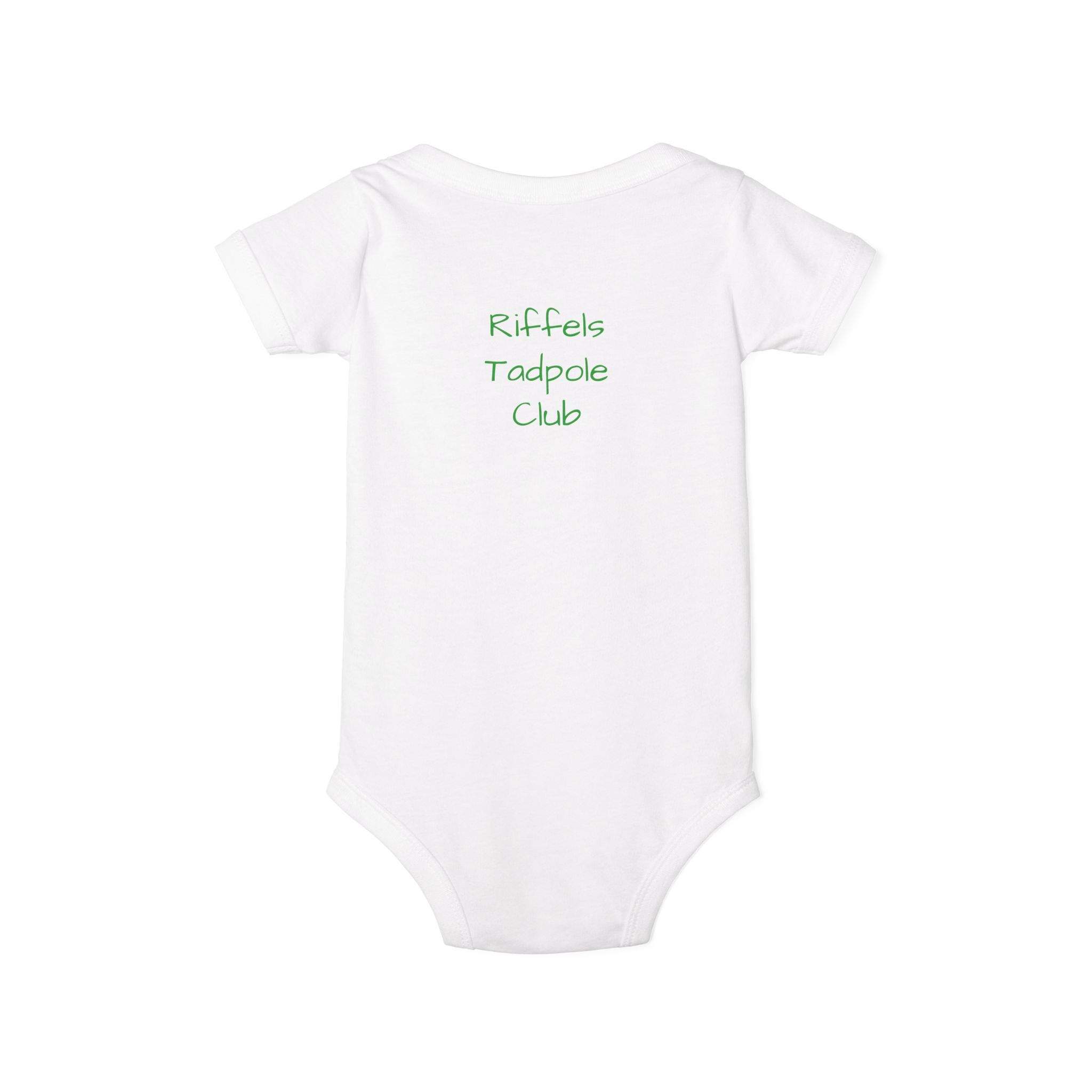 Infant One-Piece Bodysuit — Baby Camping Creek Design (Frogs, Water)