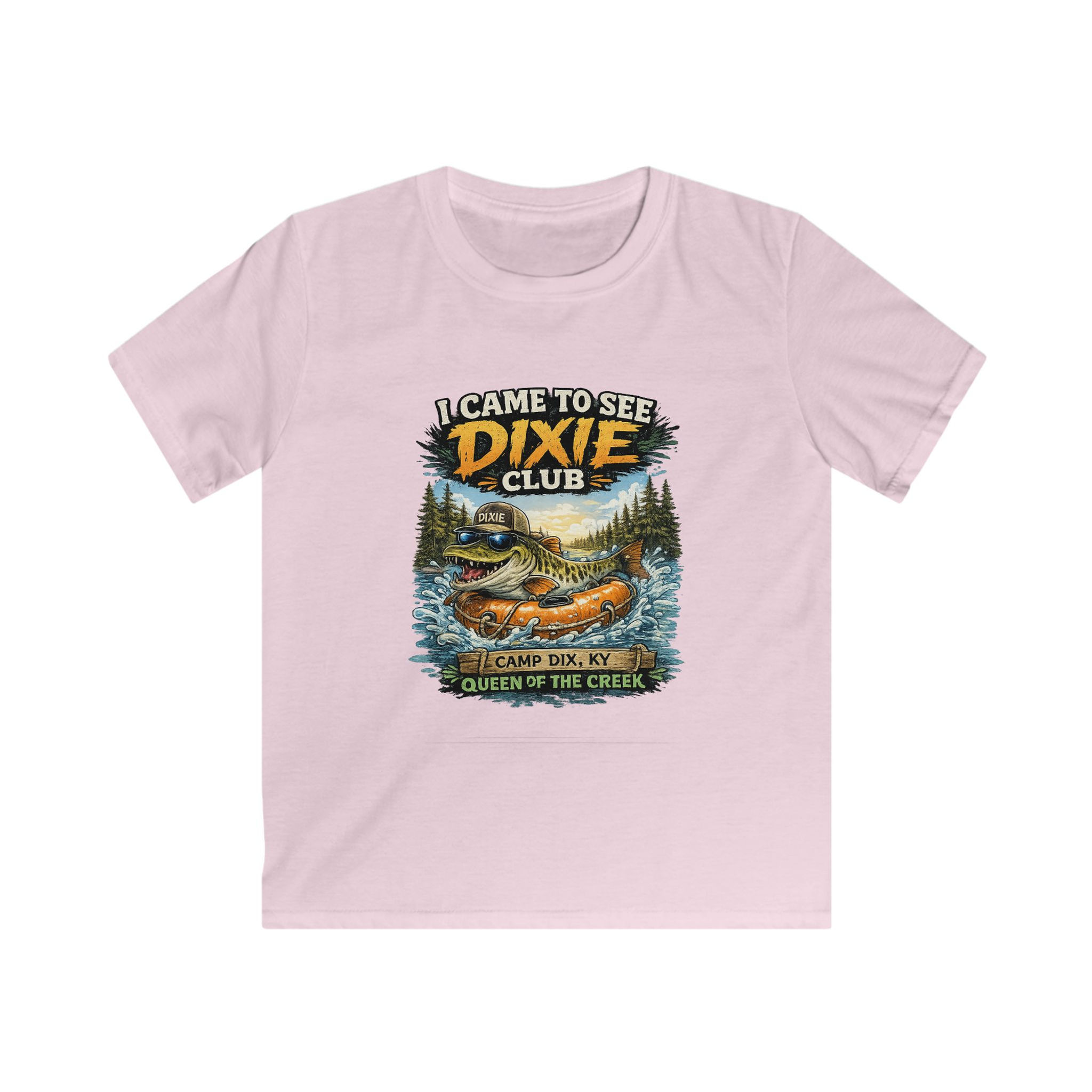 Kids T‑Shirt - "I Came to See Dixie Club" Fishing Tee (Queen of the Creek)